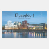 Düsseldorf Deutschland Rechteckiger Aufkleber (Vorderseite)