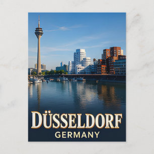 ✈️ Düsseldorf Deutschland Reise Geschenk 🌆 Postkarte