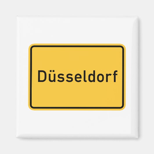 Düsseldorf, Deutschland Road Sign Magnet (Vorne)