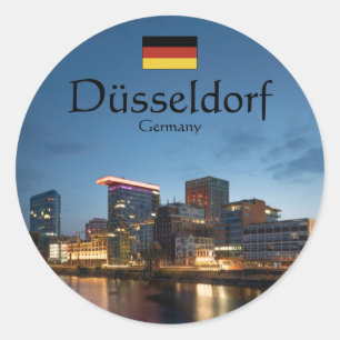 Düsseldorf Deutschland Runder Aufkleber