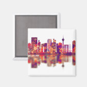 Düsseldorf Deutschland Skyline Magnet (Vorderseite/Rückseite)