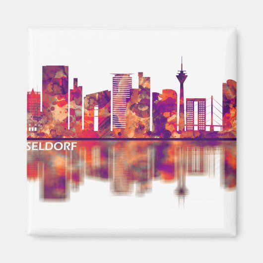 Düsseldorf Deutschland Skyline Magnet (Vorne)