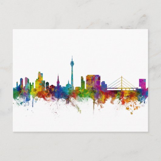 Düsseldorf Deutschland Skyline Postcard Postkarte (Vorderseite)