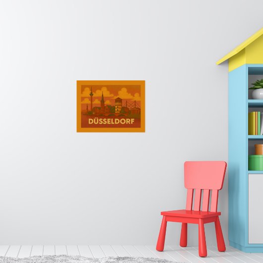 Düsseldorf Deutschland Stadt Kunst Poster (Kinderzimmer 1)