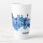 Dusseldorf Germany Skyline Blue Milchtasse (Vorderseite)