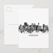 Dusseldorf Germany Skyline BW Feiertagspostkarte (Vorne/Hinten)