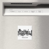 Dusseldorf Germany Skyline BW Magnet (In Situ (Geschirrspüler))