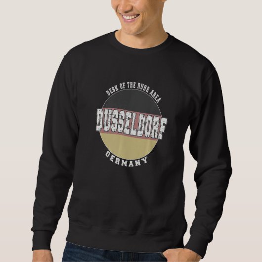 Düsseldorf Germany, Vintage German flag Premium Sweatshirt (Vorderseite)
