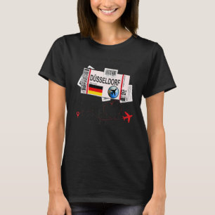 Düsseldorf Girl Düsseldorf Boarding Pass Düsseld T-Shirt