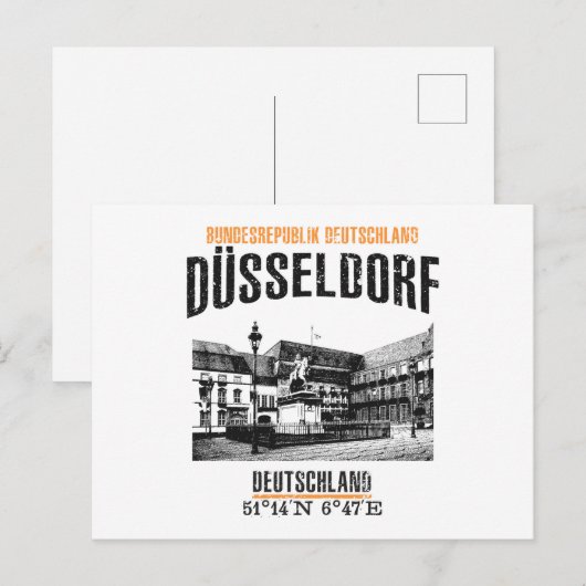 Düsseldorf Postkarte (Vorne/Hinten)