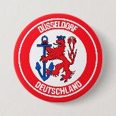 Düsseldorf Round Emblem Button (Vorderseite)