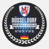 Düsseldorf Runder Aufkleber (Vorderseite)