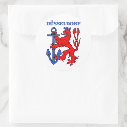 Dusseldorf Runder Aufkleber (Tasche)