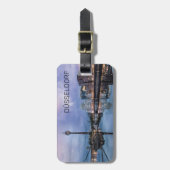 Dusseldorf Skyline Deutschland Holiday Sunset Souv Gepäckanhänger (Vorderseite vertikal)