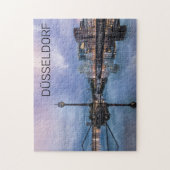 Dusseldorf Skyline Deutschland Holiday Sunset Souv Puzzle (Vertikal)