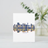 Dusseldorf Skyline Feiertagspostkarte (Stehend Vorderseite)