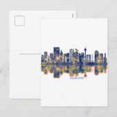 Dusseldorf Skyline Feiertagspostkarte (Vorne/Hinten)