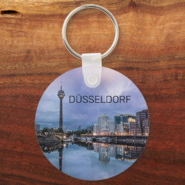 Dusseldorf Skyline Germany Holiday Sunset Souvenir Schlüsselanhänger
