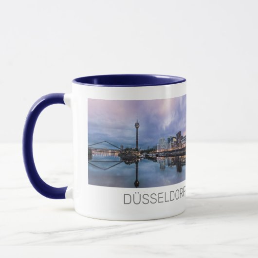 Dusseldorf Skyline Germany Holiday Sunset Souvenir Tasse (Links)