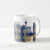 Dusseldorf Skyline Kaffeetasse (VorderseiteRechts)