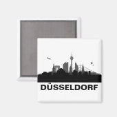 Düsseldorf Skyline Kühlschrank Magnet (Vorderseite/Rückseite)
