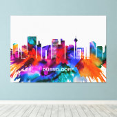 Dusseldorf Skyline Leinwanddruck (Insitu (Holzboden))