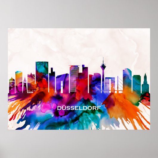 Dusseldorf Skyline Poster (Vorne)