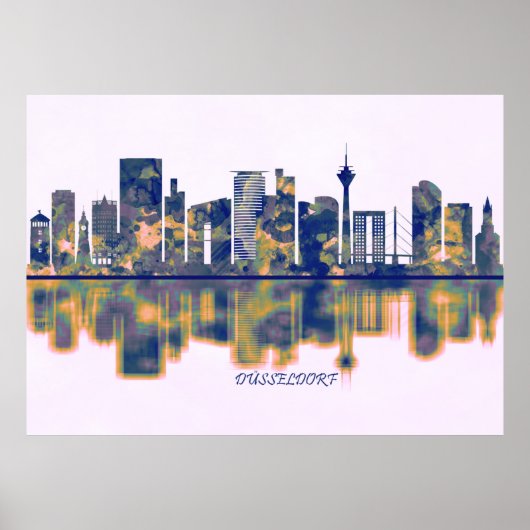 Dusseldorf Skyline Poster (Vorne)