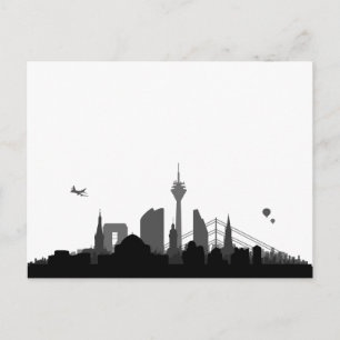 Düsseldorf Skyline - Postkarte / Grußkarte