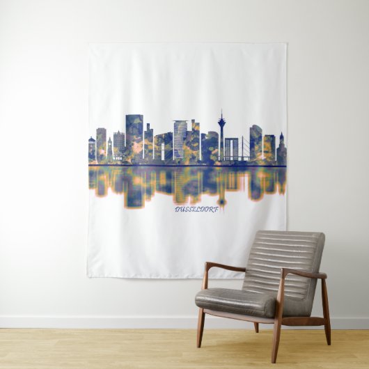 Dusseldorf Skyline Wandteppich (Beispiel)