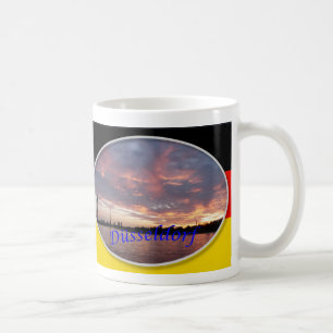 Dusseldorf-Sonnenuntergang-doppelseitige Tasse