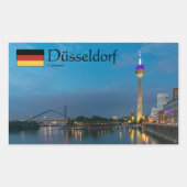 Dusseldorf Souvenir Rechteckiger Aufkleber (Vorderseite)