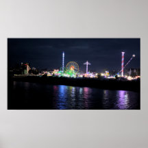 Düsseldorfer Rheinkirmes by night Poster