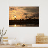 Düsseldorfer Rheinkirmes in the sunset Poster (Küche)