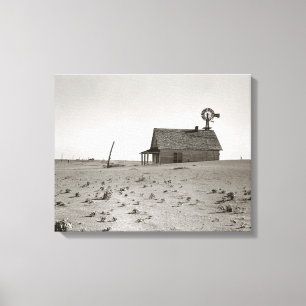 Dust Bowl Farm, 1938. Historisches Foto Leinwanddruck