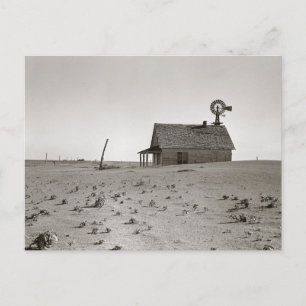 Dust Bowl Farm, 1938 Postkarte