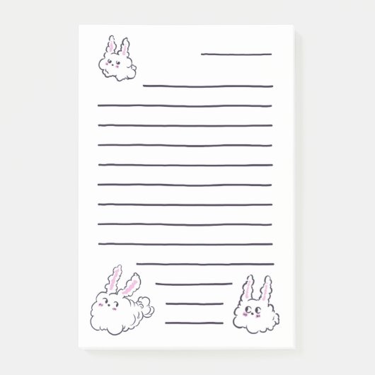 Dust Bunny Notes Post-it Klebezettel (Vorderseite)