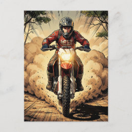 Dust & Determination Full Throttle Motocross Postkarte