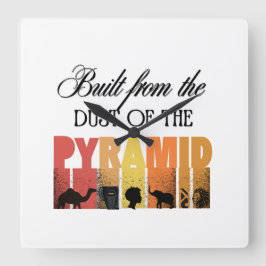Dust of The Pyramid | Wall Clock Quadratische Wanduhr