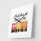 Dust of The Pyramid | Wall Clock Quadratische Wanduhr (Winkel)