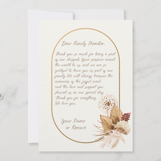 Dust & Red Terracotta Boho Jewish Chuppah DIY (Rückseite)