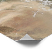 Dust storms over the Middle East Poster (Ecke)