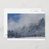 Dusted Flatirons Low Clouds Boulder Colorado Postkarte (Vorne/Hinten)