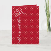 düster Atemtext mit Damenbug Karte (Vorderseite)