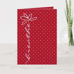 düster Atemtext mit Damenbug Karte