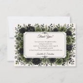 Düster-botanische Hochzeit Dankeskarte (Vorderseite)