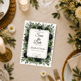 Düster-botanische Hochzeit Save The Date