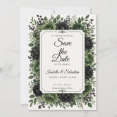 Düster-botanische Hochzeit Save The Date (Vorderseite)