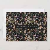 Düster florale Hochzeit - Rettet das Datum Save The Date (Rückseite)