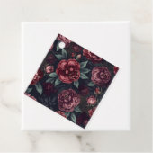 Düster florale Wasserfarbe Dunkelrotes Muster Geschenkanhänger (Beispiel)